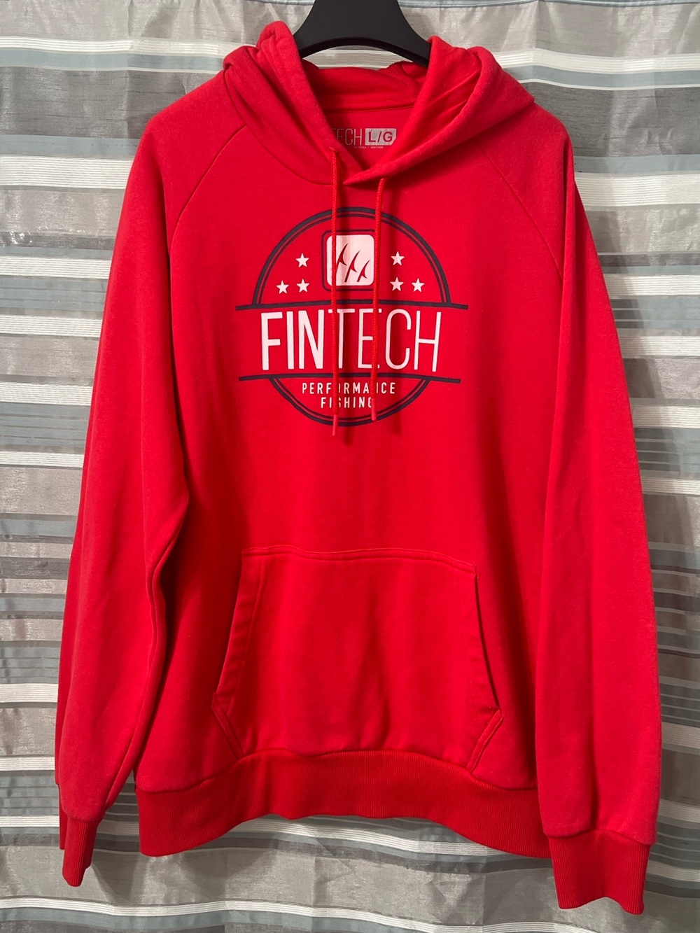 FinTech Red Performance Fishing Pullover Hoodie